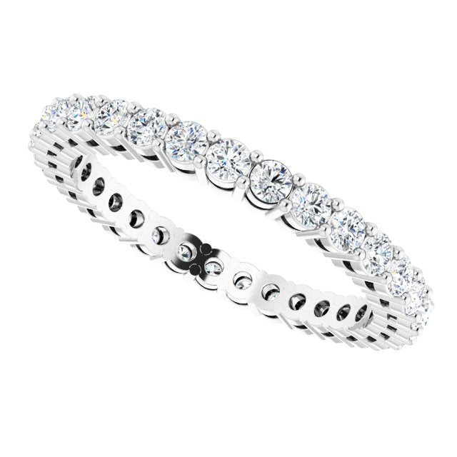 0.93 ct. Shared Prong Round Diamond Eternity Band-VIRABYANI